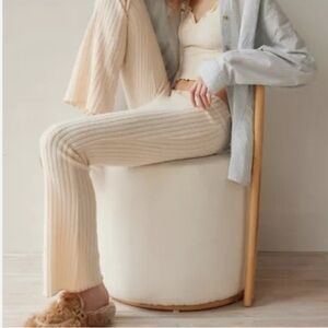NWT Urban Outfitters Out From Under Lilah Cozy Ribbed Lounge Flare Pant Ivory L